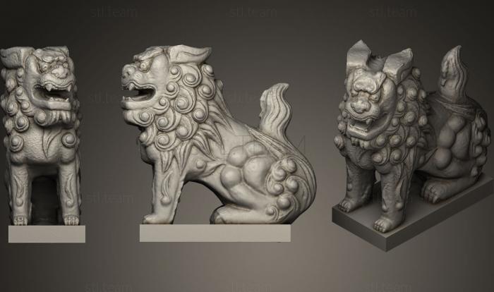 Статуэтки львы тигры сфинксы china lion3